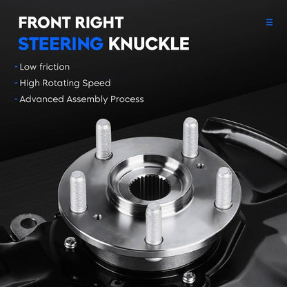 Bethesda Industrial Front Steering Knuckles & Wheel Hub Bearings for 2009 2010-2012 Honda Accord TSX