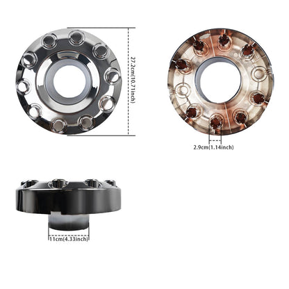 Bethesda Industrial 2Pcs Wheel Center Hub Caps Dually 10 Lug For 2005-2017 Ford F450 F550 Super Duty