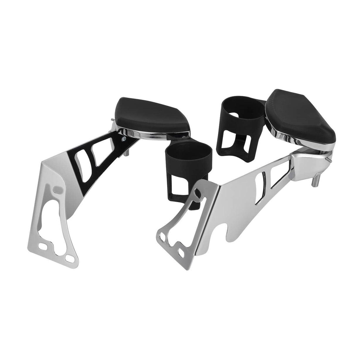 Bethesda Industrial Rear Passenger Armrests with Adjustable Cup Holders For Harley Touring 1997-2013