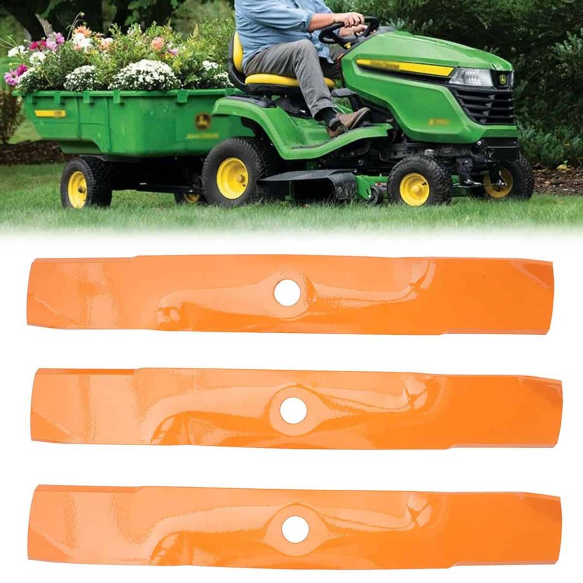 Bethesda Industrial For John Deere 48" X300 X320 X350 Z425 GX255 GX325 LT180 LT190 Lawn Mower Blades