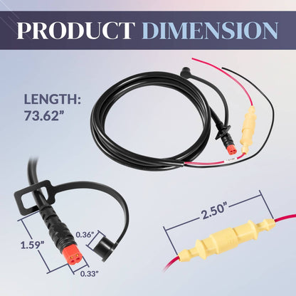 Bethesda Industrial Replace for Garmin 010-11678-10 Echo Series Power Cable 6 ft. (1-4/5 m) 4-Pin