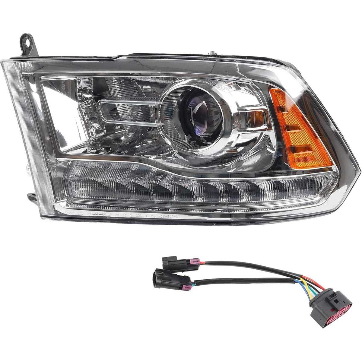 Bethesda Industrial For 2009-2018 Dodge Ram 1500 2500 3500 Pickup w/LED Projector Chrome Headlights