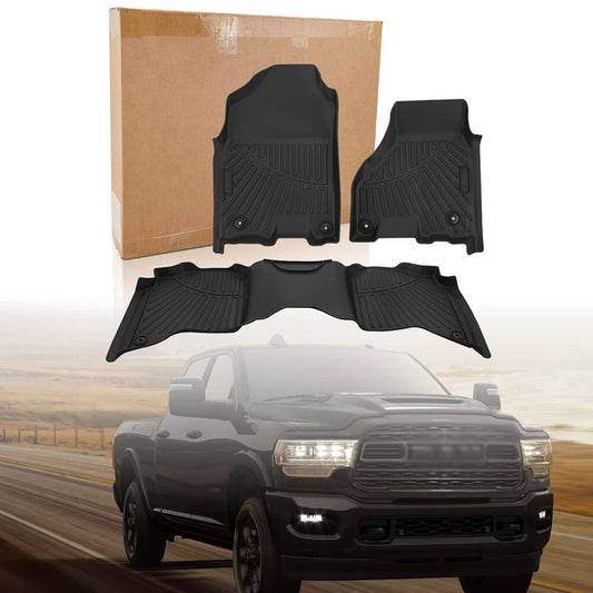 Bethesda Industrial 3Pcs Floor Mats for Dodge Ram 2500 / 3500 Crew Cab 2019 2020 2021 2022 2023 2024