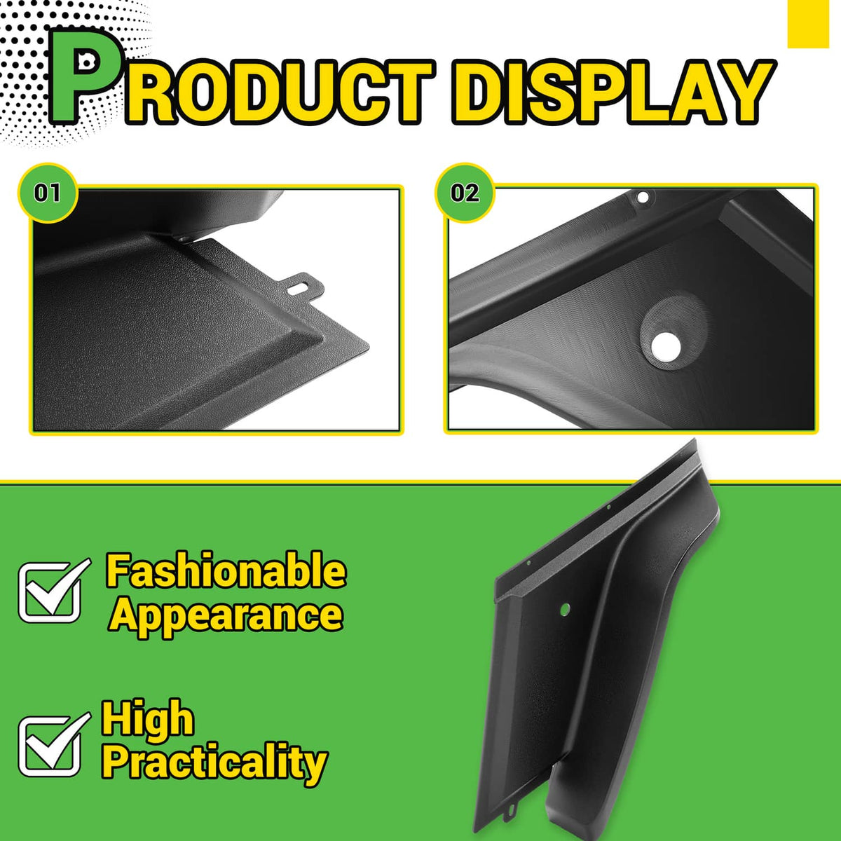 Bethesda Industrial Golf Cart Front Passenger Side Fender Flare Set For EZGO ST MPT Workhorse 99-13