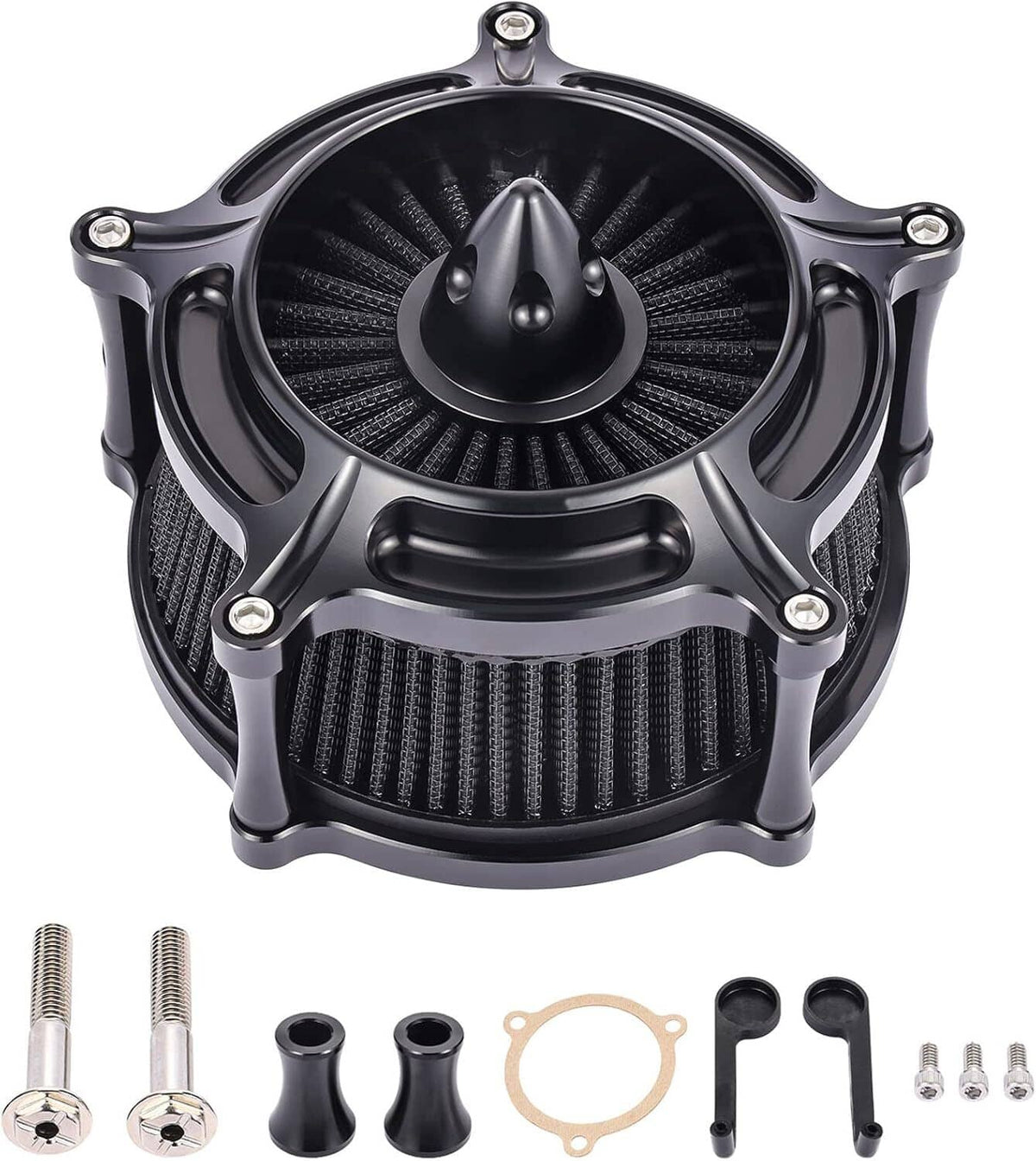 Bethesda Industrial Black Air Cleaner Intake Filter For Harley Touring Road King Street Glide 08-16