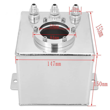 Bethesda Industrial 2L Aluminum High Flow Swirl Fuel Surge Pot Tank AN6 For 044 External Fuel Pump