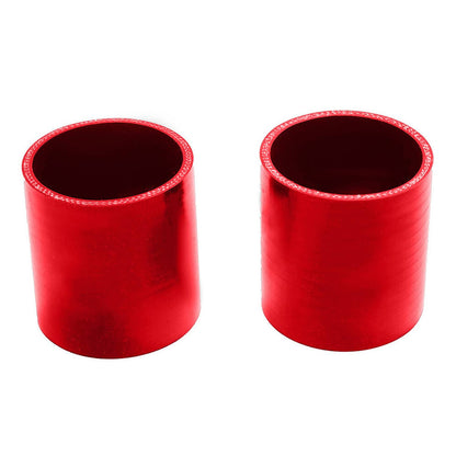 Bethesda Industrial 3" DIY Polished Intercooler Piping w/ U Pipe Red Silicone Coupler + Clamp Kit