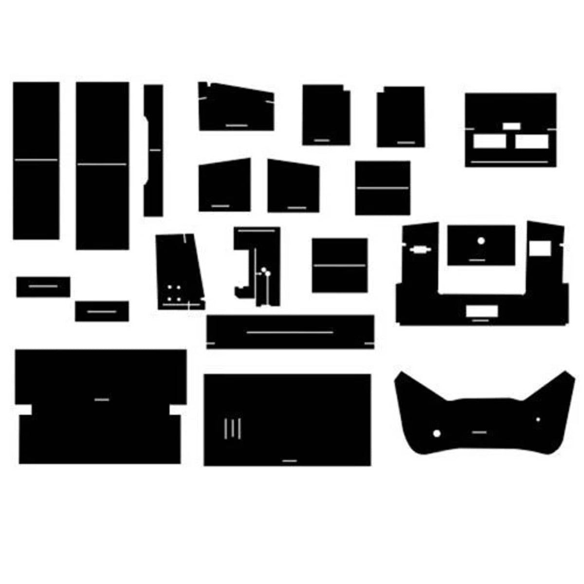 Bethesda Industrial Cab Foam Kit with Headliner - Black fits International 4386 4586 4786