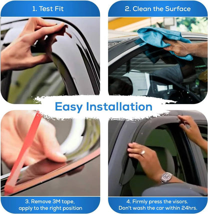 Bethesda Industrial New For 2020-2025 Toyota Corolla Sedan JDM Mugen Style Window Visors Rain Guards