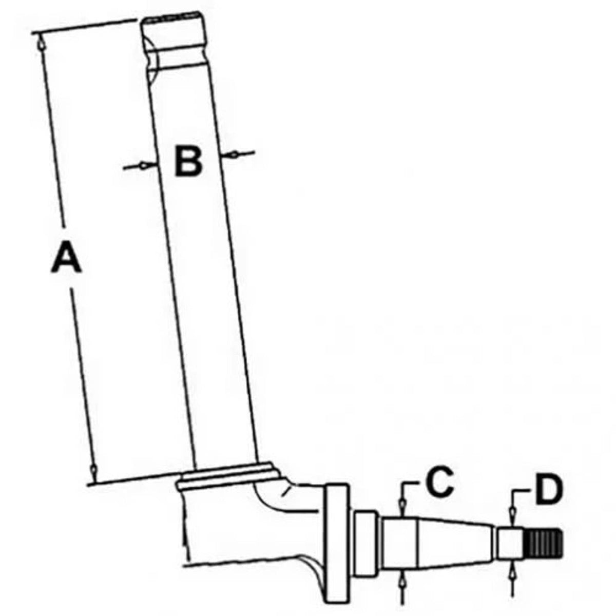 Bethesda Industrial Spindle - Right Hand/Left Hand fits International fits Case IH 495 595 685 695