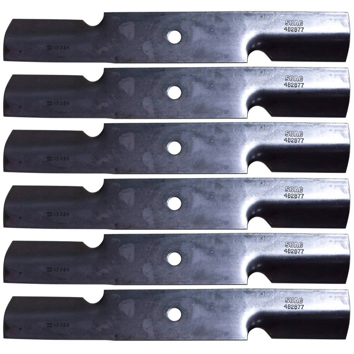Bethesda Industrial 6PK Genuine OEM Scag Cutter Blades 16 1/2" High Lift for 48" Deck 482877