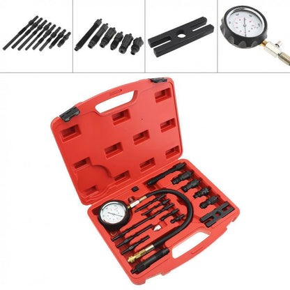 Bethesda Industrial 16 Pcs Diesel Engine Compression Gauge Tester Cylinder Pressure Test Tool Kit