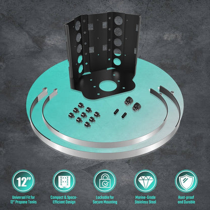 Bethesda Industrial 20lb Propane Tank Mounting Bracket Replace BKT-2290 for Vehicle RV Trailer Boat