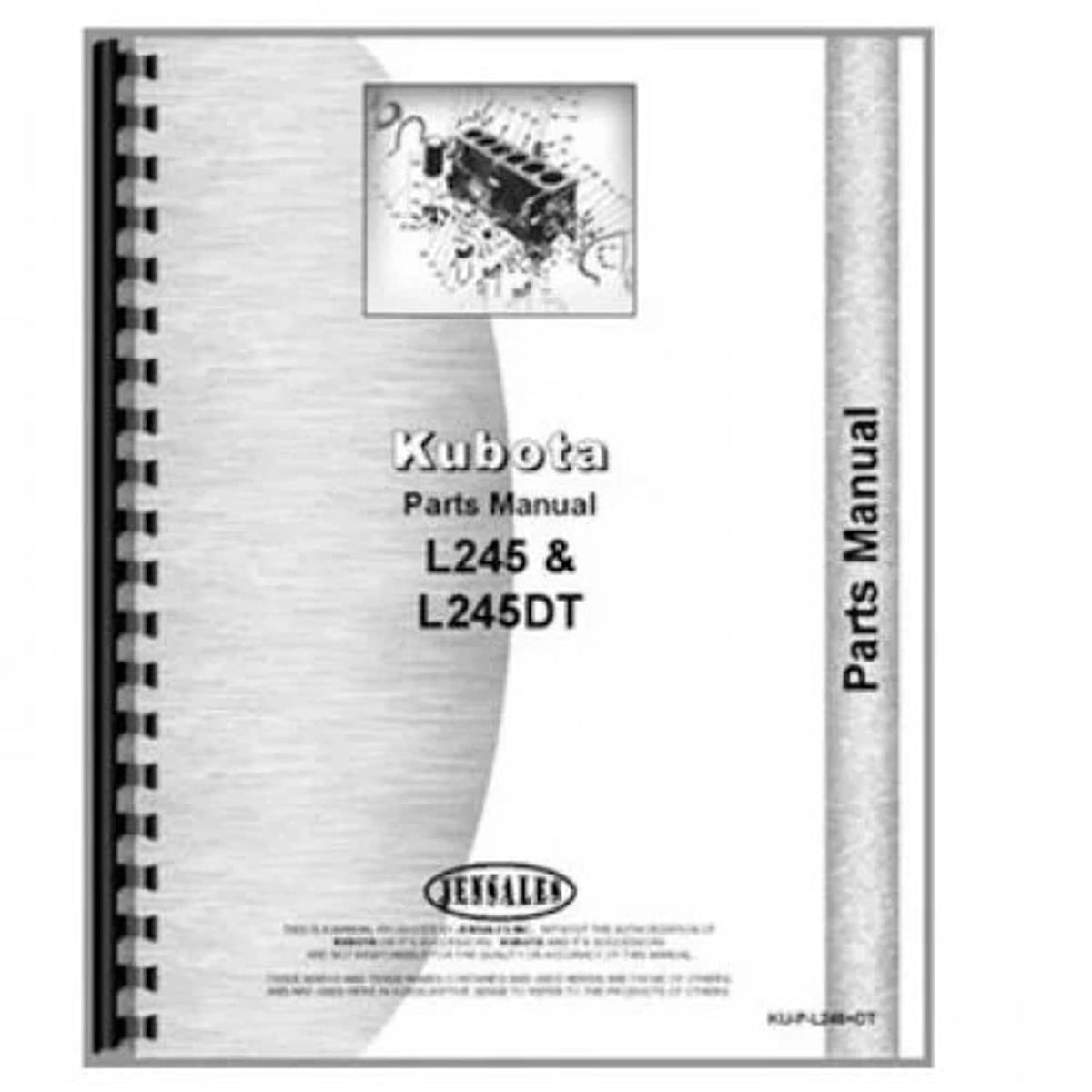 Bethesda Industrial Parts Manual fits Kubota L2250 L2550