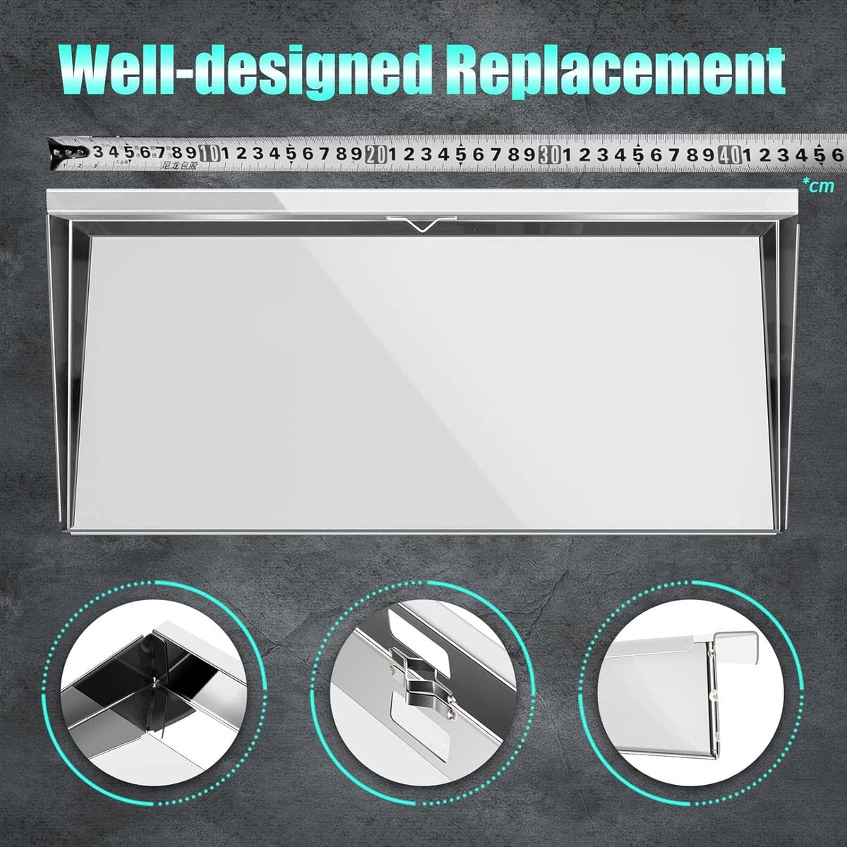 Bethesda Industrial A10-902 Rectangular Grill Serving Shelf w/ Removable Cutting Board for 9” x 18"