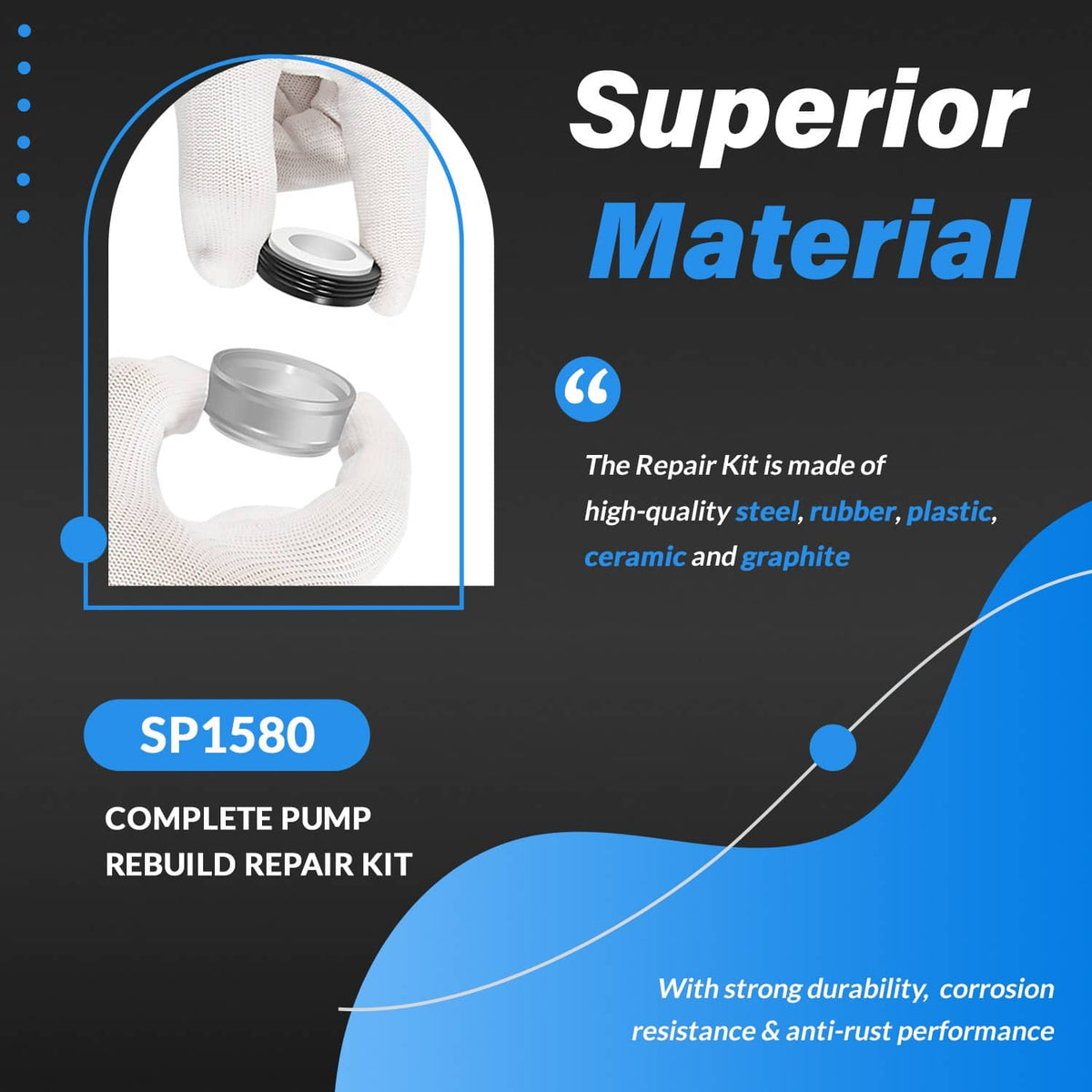 Bethesda Industrial Replace for Hayward SP1580 Pump Seal Kit Fit for Hayward Power-Flo LX, SP1580