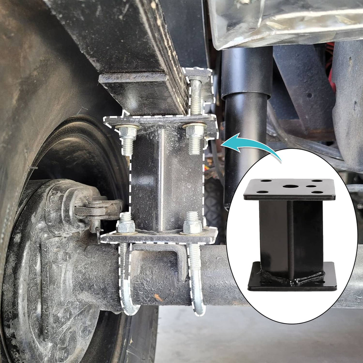 Bethesda Industrial 4" Block Lift Kit Golf Cart Fit EZGO Marathon Electric 1975-1993 Front & Rear