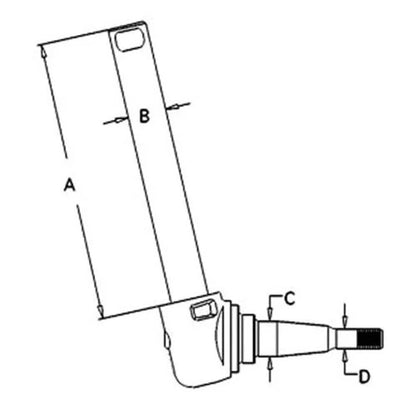 Bethesda Industrial Spindle - Left Hand fits Massey Ferguson 20D 20E 20D 20E 240 250 897231M94