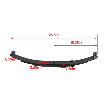 Bethesda Industrial Tandem Trailer Axle Suspension Kit U-bolt Hanger Kit 4 Leaf Springs Equalizer