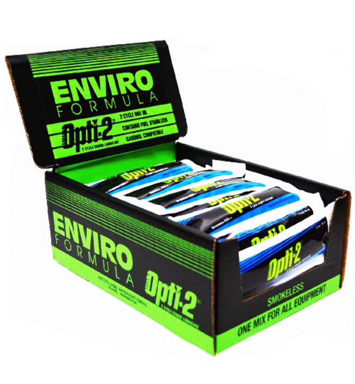Bethesda Industrial 28 Pouches Opti Engine Oil 2 Cycle Mix 2.5 Gallon 3.2oz Opti-2 Enviro 20056