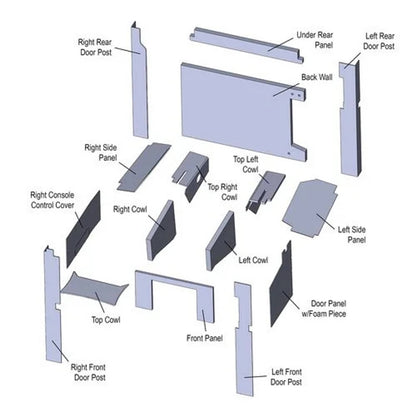 Bethesda Industrial Cab Foam Kit Black Basketweave Vinyl fits Versatile 835 855 875 895 935 945 950