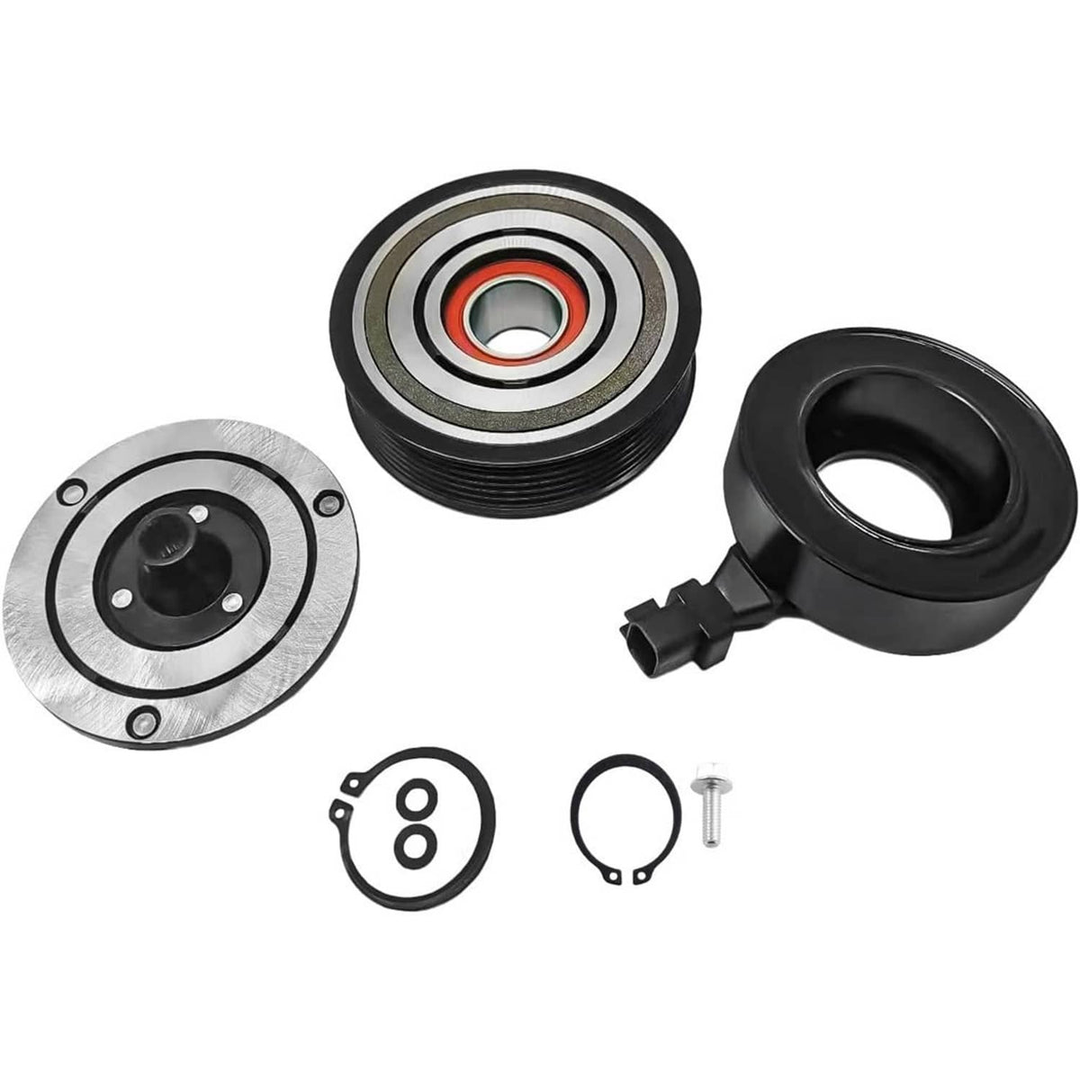 Bethesda Industrial New AC Compressor Clutch Kit Coil Pulley For 2012-2018 Jeep Wrangler 6 CyL 3.6L