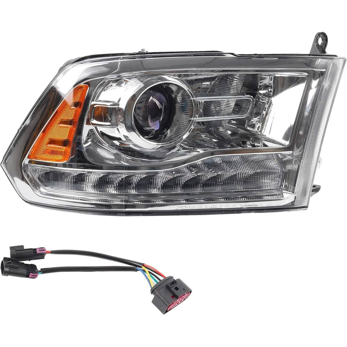 Bethesda Industrial Fit For 2009-2018 Dodge Ram 1500 2500 3500 Chrome Projector Headlights w/LED DRL