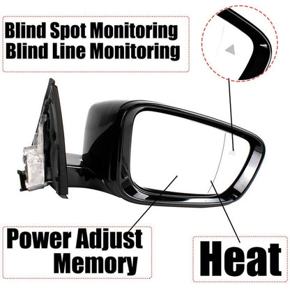 Bethesda Industrial New Passenger Side Mirror w/ Blind Spot For 2019-2023 BMW 320i 330i 330e Black
