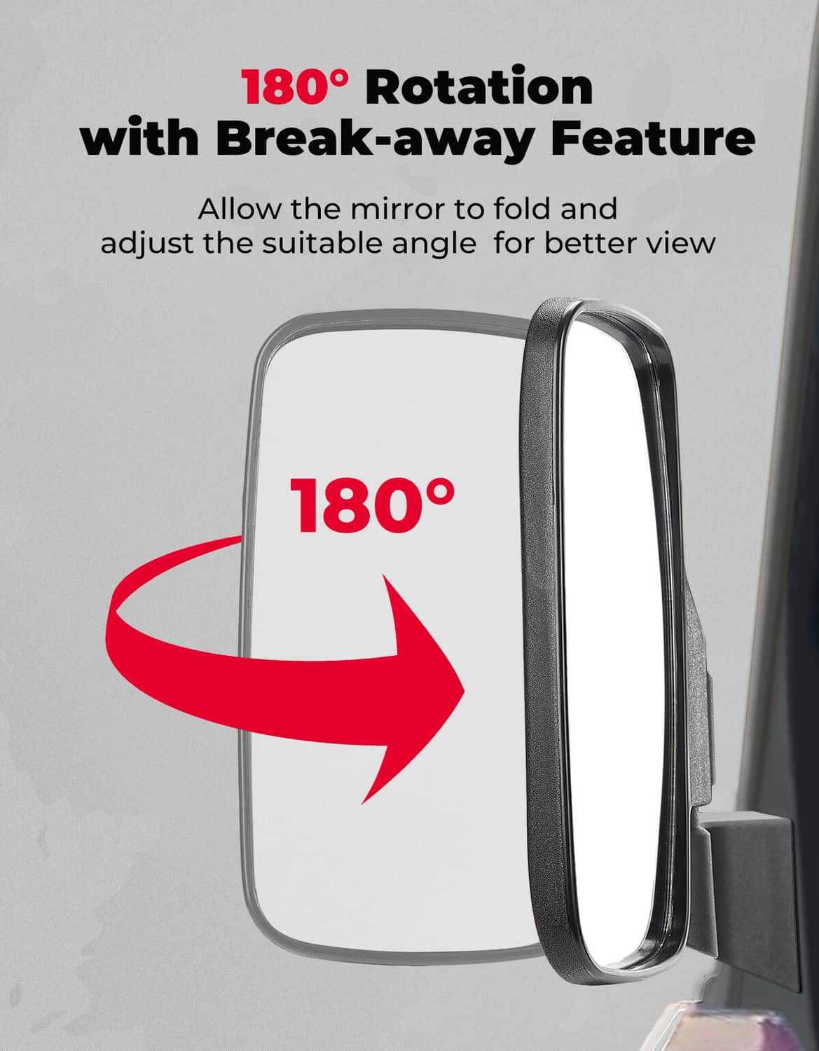 Bethesda Industrial Pair UTV Side View Mirrors Door Mounted for Polaris Ranger 1000 Crew XP SP 570
