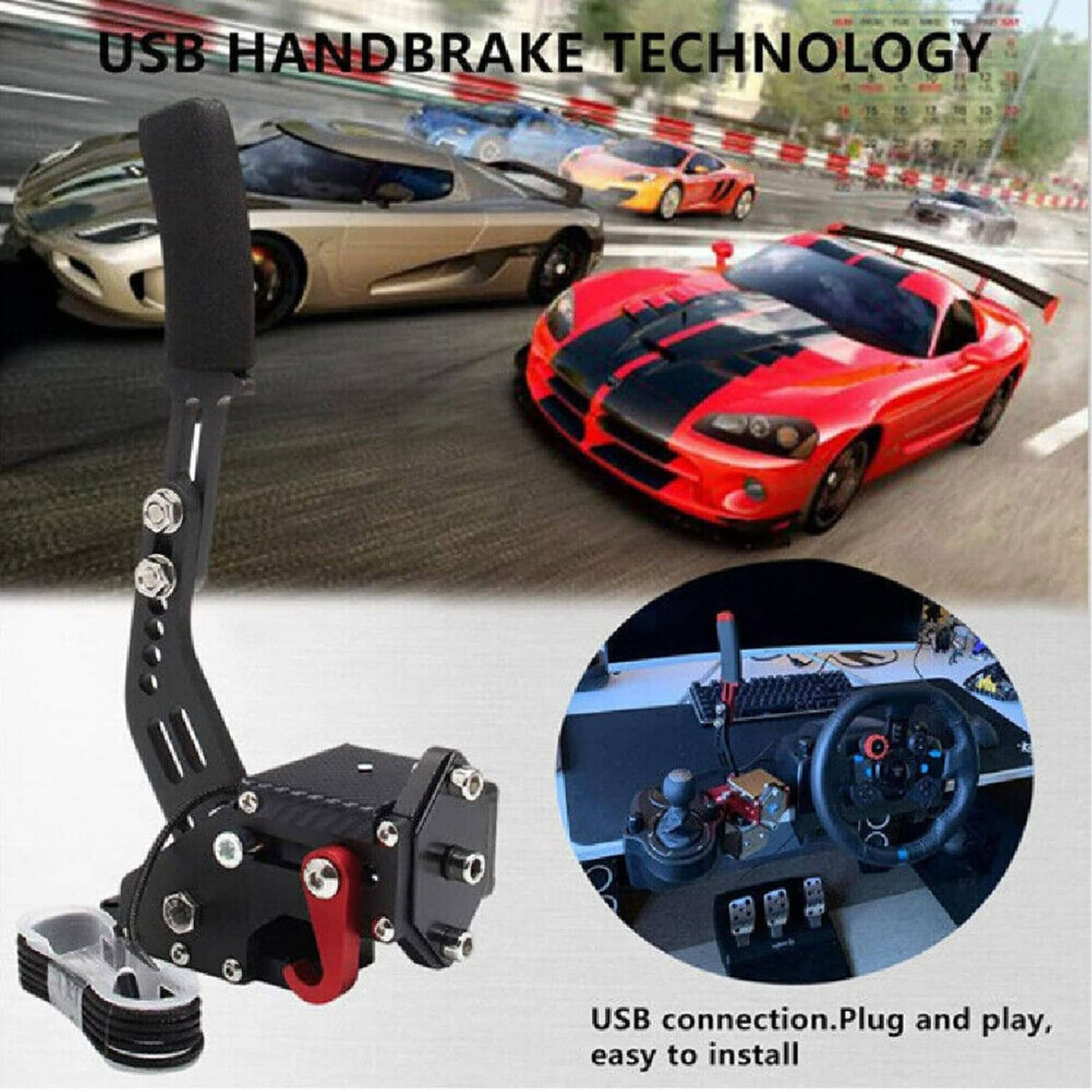 Bethesda Industrial PC USB Handbrake for Racing Games G920/T500/G27/G29 64Bit SIM FANATECOSW New