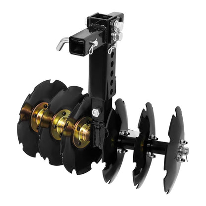 Bethesda Industrial 20" Notched Disc Harrow Plow Attachment for ATV UTV W/ 6 X Concave 2" Receiver
