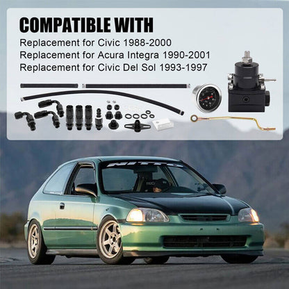 Bethesda Industrial K20 K24 Tucked Fuel Line System Kit for K-Series K-Swaps DC2 EG EK Civic Integra