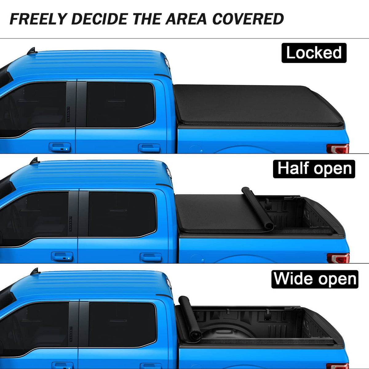Bethesda Industrial 8ft Long Bed Soft Roll Up Tonneau Cover For Dodge Ram 1500 2500 3500 1994-2018