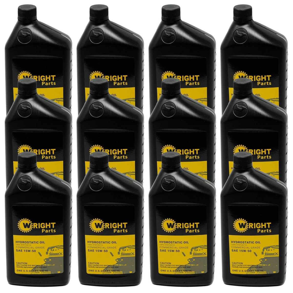 Bethesda Industrial 12PK Genuine OEM Wright 36490013 Hydraulic Premium Oil 15W50 1 Qt.