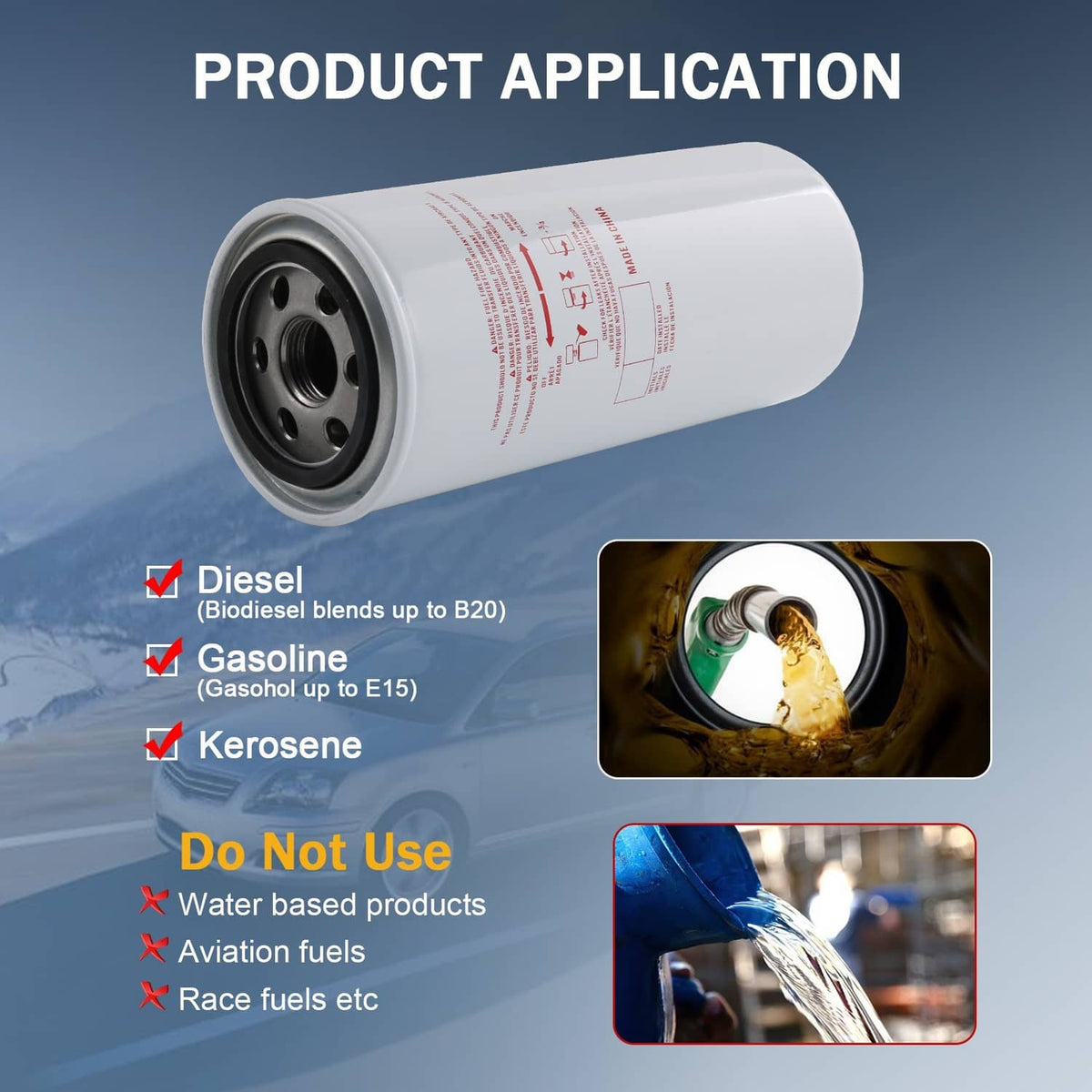 Bethesda Industrial Fill-Rite F1810PM0 18 GPM 1-12UN 50PSI Particulate Spin On Fuel Filter 10 Micron