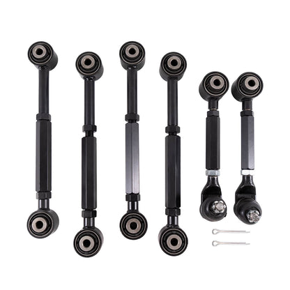 Bethesda Industrial 6pcs Rear Upper + Lower Control Toe Camber Arms for 2003-2007 Honda Accord