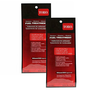 Bethesda Industrial 2PK Toro 130-2393 Premium Fuel Treatment Pouch 0.05 oz. for 4-cycle 2-cycle Fuel