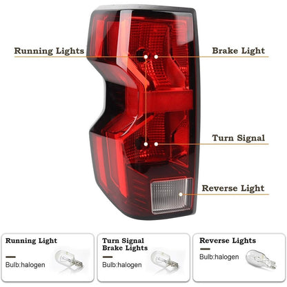 Bethesda Industrial Driver & Passenger Side Halogen Tail Lights w/ Bulb For 2023 2024 Chevy Colorado