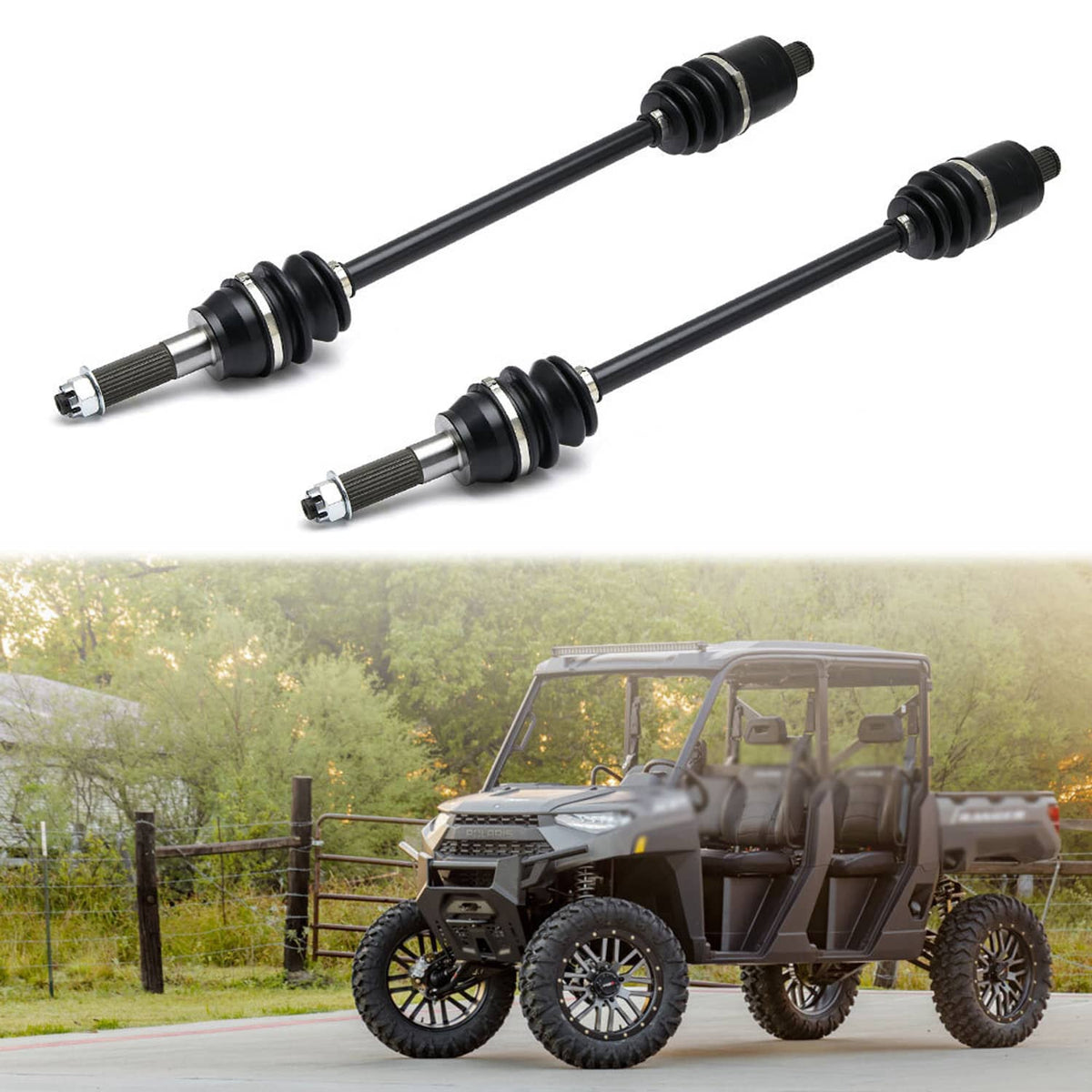 Bethesda Industrial 2Pcs Rear CV Axle Drive Shaft For Polaris Ranger Crew XP 1000 2017 2018 2019