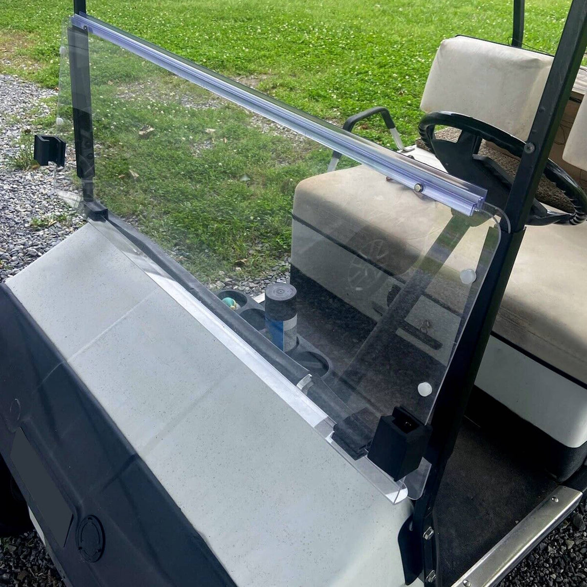 Bethesda Industrial Golf Cart Folding Clear Windshield For EZGO Marathon 1986-1994.5