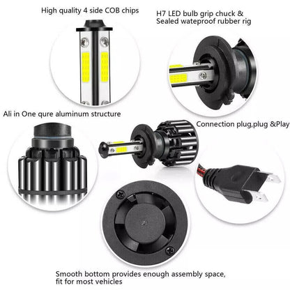 Bethesda Industrial For Cadillac Escalade 2007-2008 COMBO LED/HID Headlight hi/lo+Fog Light 6 Bulbs