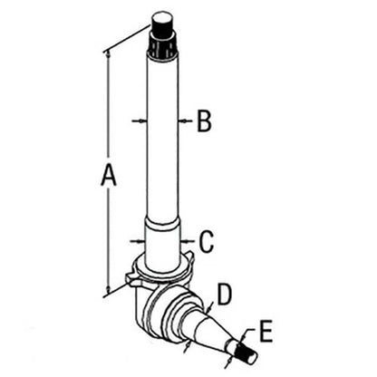 Bethesda Industrial Spindle Heat Treated - R fits Ford 5700 6700 6710 7700 7710 D5NN3105F