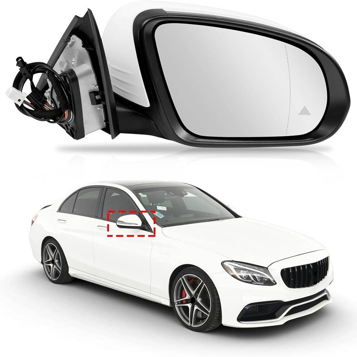 Bethesda Industrial Right Side Mirror Heated Blind Spot Fits For 2016-2021 GLC Class GLC300 Mercedes