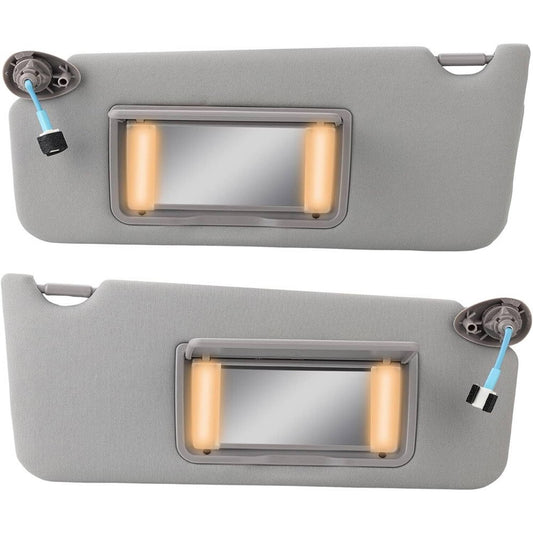 Bethesda Industrial Pair Gray Sun Visor w/ Light & Mirror For 2008-2017 Honda Accord 83280TA5A51ZA