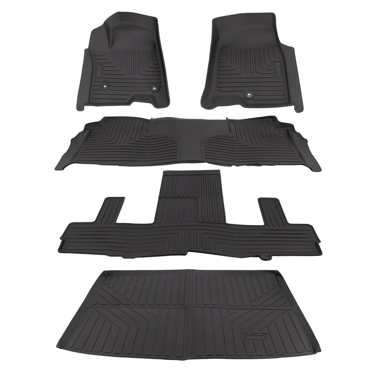 Bethesda Industrial 3D Floor Mats ForChevrolet Suburban GMC Yukon XL 2nd Row Bucket Seats 2021-2025