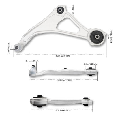 Bethesda Industrial 8Pcs Front Lower Control Arms Sway Bars Tie Rods Kit for Nissan Maxima 2016-2023