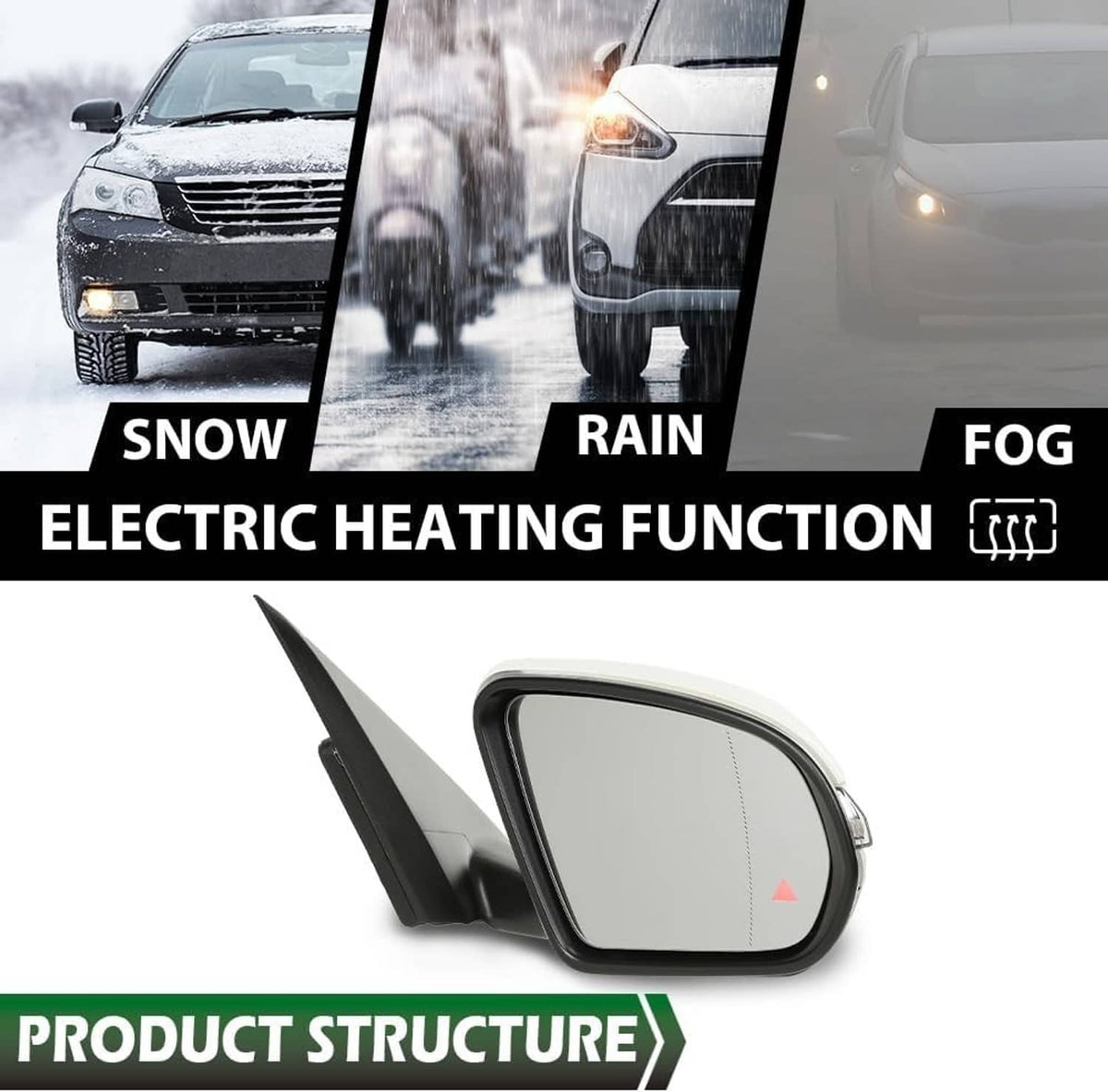Bethesda Industrial Right Side Mirror Heated Blind Spot Fits For 2016-2021 GLC Class GLC300 Mercedes