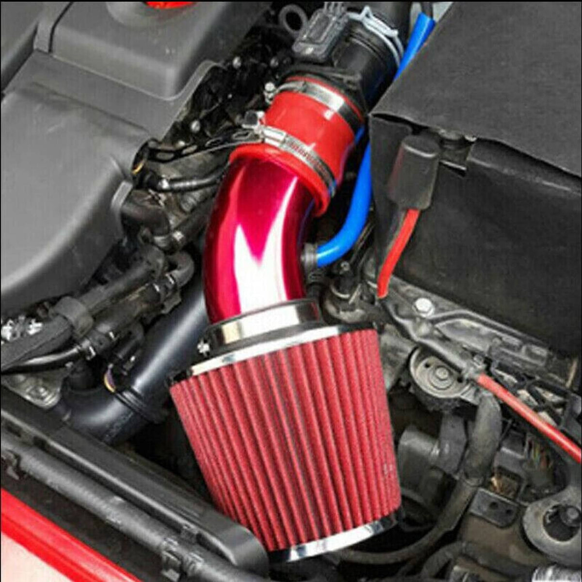Bethesda Industrial 3" Cold Air Intake Filter Induction Kit Aluminum Pipe Power Flow Hose System