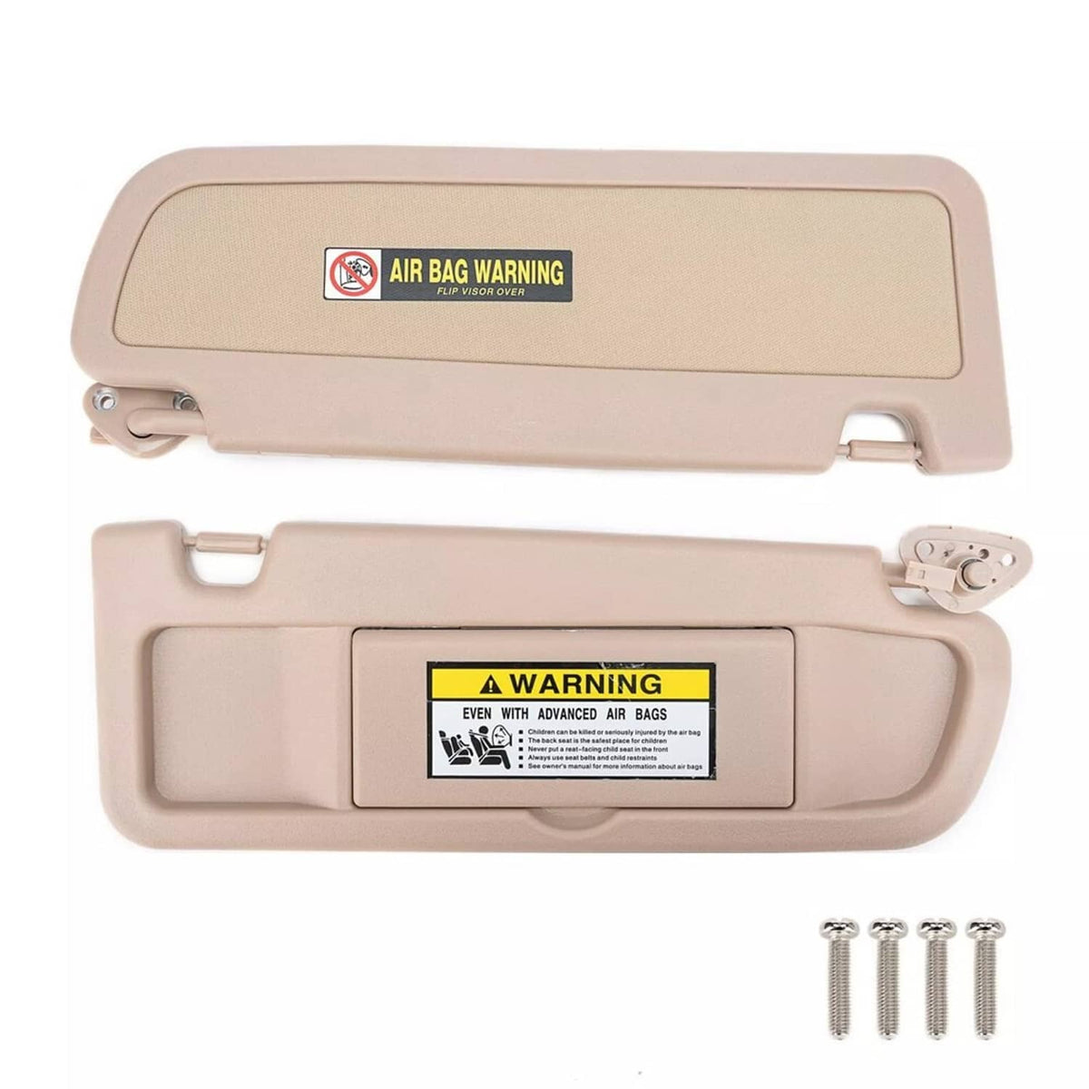 Bethesda Industrial 2Pcs Beige Sun Visor Left & Right Visor Kit For 2006-2011 Honda Civic Visors
