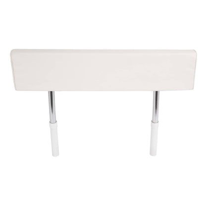 Bethesda Industrial For Universal Boat Seat Backrest W/Folding Arms Leaning Post White + Silvery